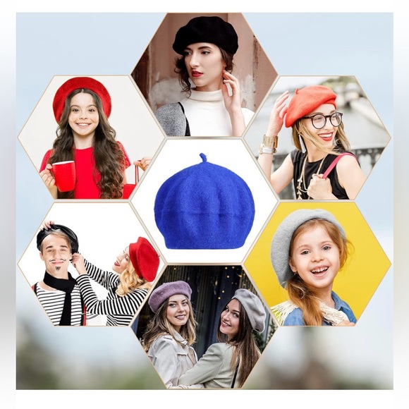 NWOT 4 New Berets Women Wool Hat French with original packaging never touched - Picture 5 of 8